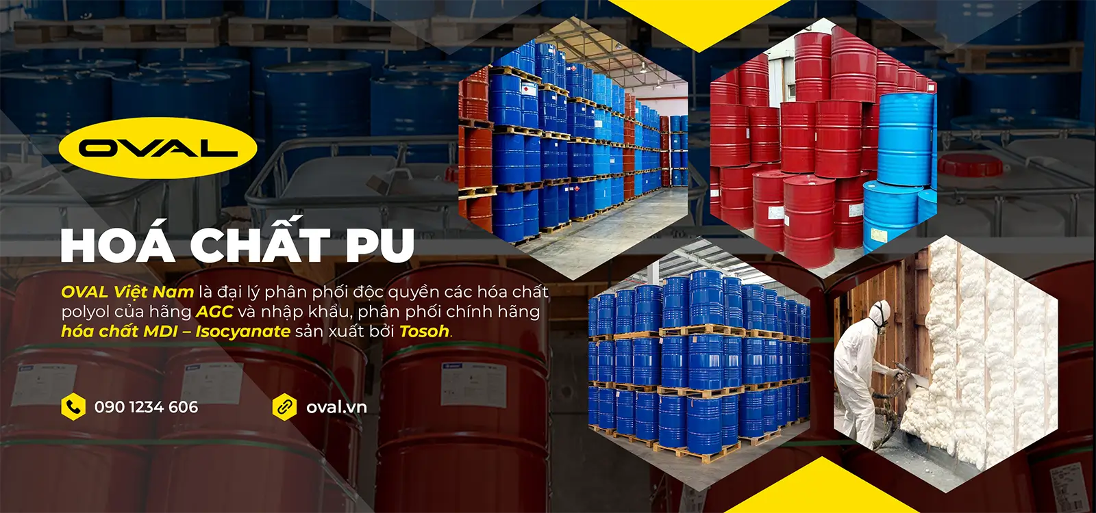 Oval VN cung cấp, phân phối chính hãng hoá chất polyether polyol hàng đầu VN