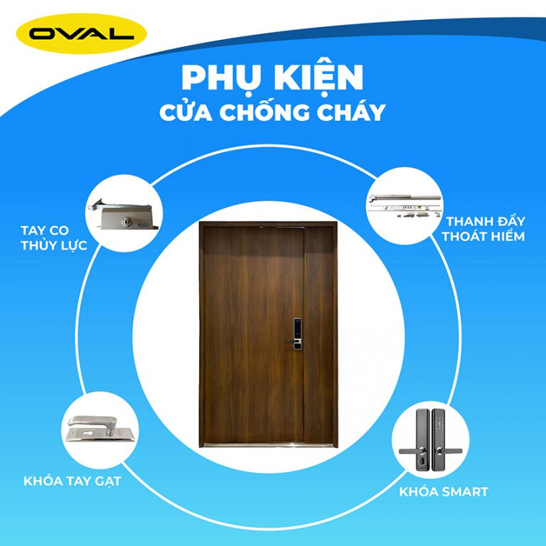 phụ kiện cửa chống cháy chính hãng từ Oval VN