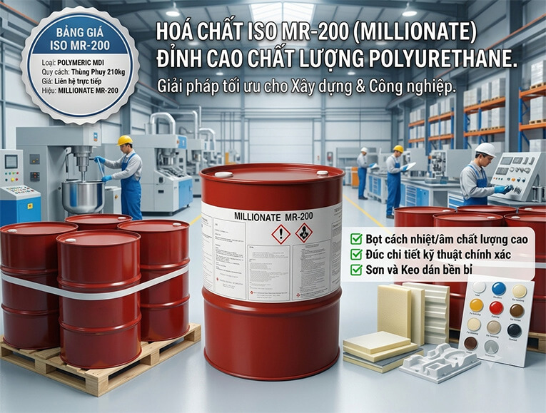 hóa chất Iso mr-200 trong sản xuất pu foam
