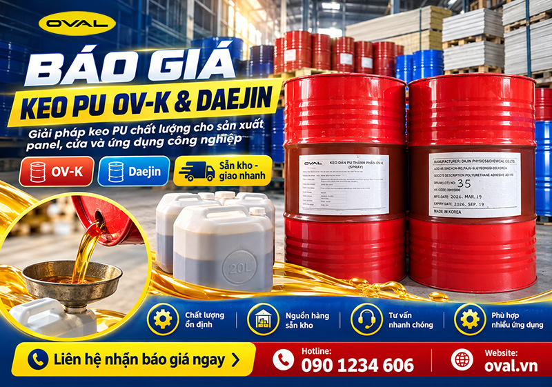 Bảng báo giá Keo PU mới nhất từ Oval VN